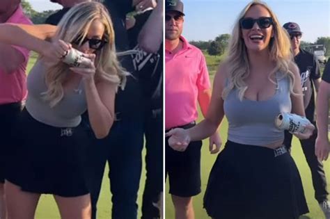 Paige Spiranac Serves Beer in Lacy Lingerie Among Other